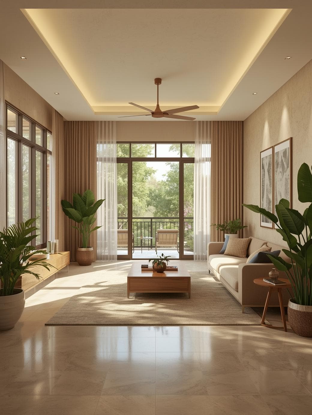 Modern living room with Vastu principles