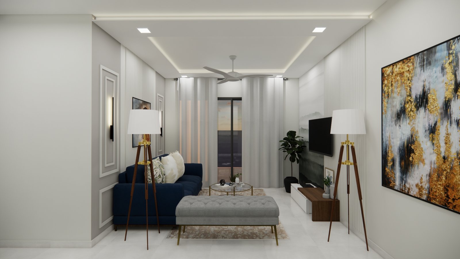 living room interior design in Mumbai